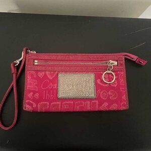 Coach Poppy Pink Wristlet